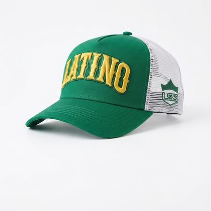 Pack C.E.O. The Golden Harvest, vista lateral de las gorras trucker Latino Street Style